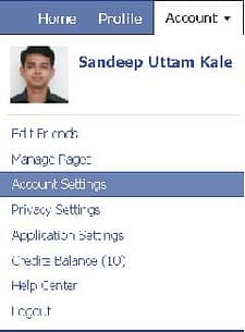 Facebook Profile Setting