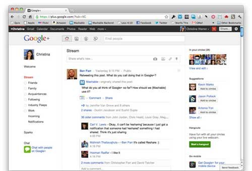 Google Plus ( + ) Theme Like Facebook